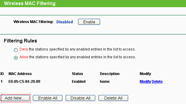 how to check router for mac filtering