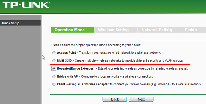 How to configure TL-WA701ND V2, TL-WA801ND V2, TL-WA901ND V3 or TL-WA7210N  as a repeater