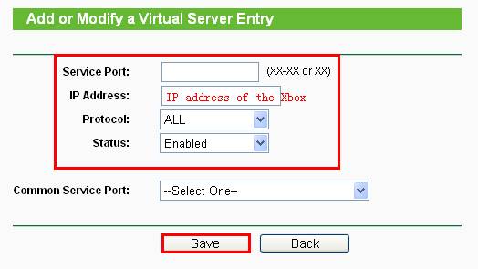 How to set up Port forwarding feature on my TP-Link Wireless Router for  Xbox Live?