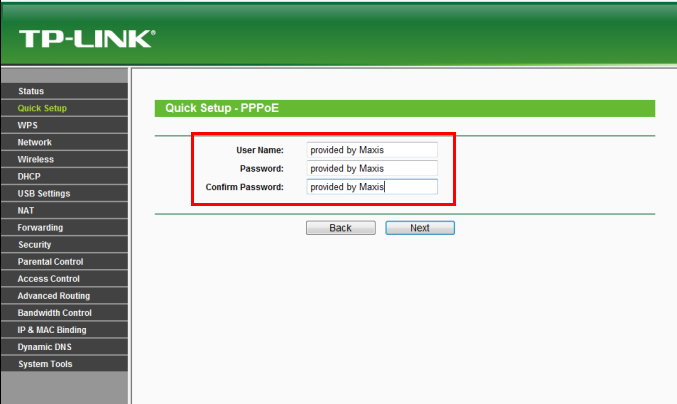 Maxis Home Fibre Router Configuration Sally White