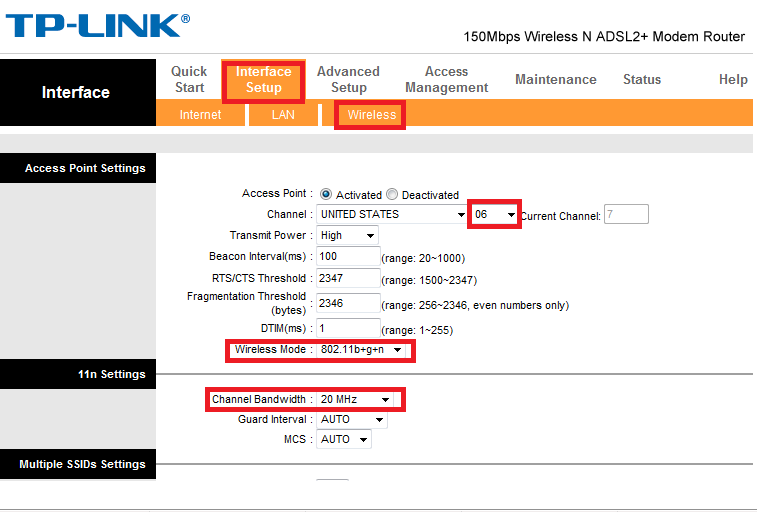 Как настроить модем tp link td 8816