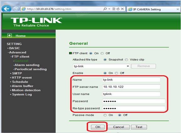 ip camera ftp