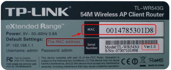 how do i see the mac address of my router