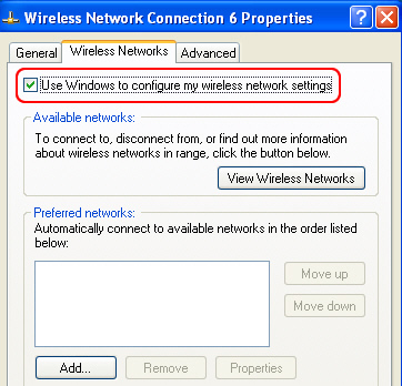 ewireless network utility windows