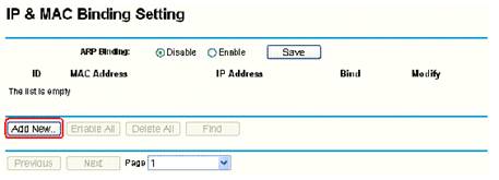 mac ip binding