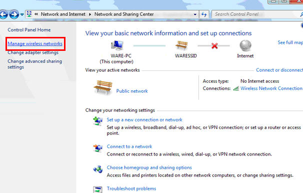 use windows to manage wifi