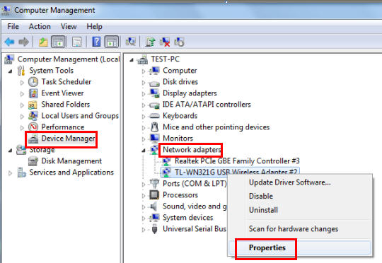 how to check my network adapter