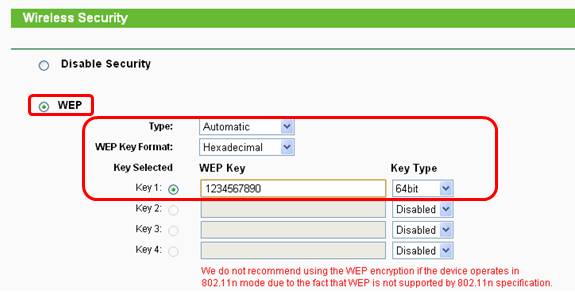 How do I secure/protect my wireless network by using WEP