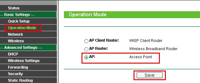 Tp link configurar como access online point