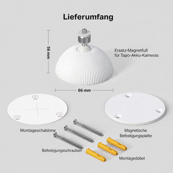 Ersatz-Magnetfuß für Tapo-Akkukameras 7