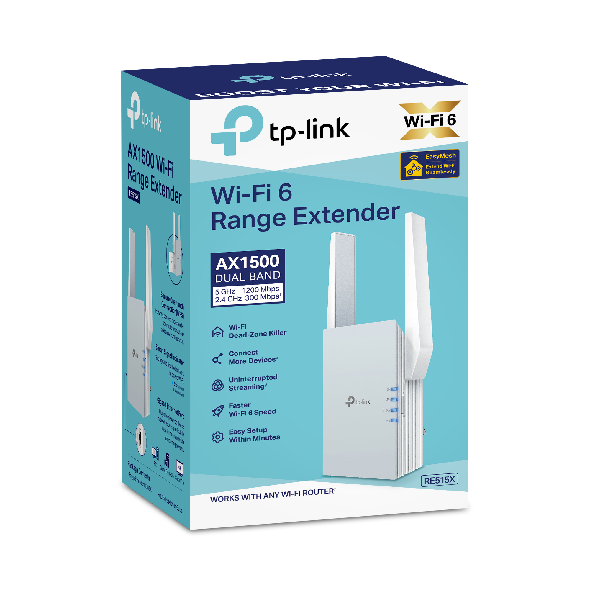 AX1500 Wi-Fi Range Extender 6