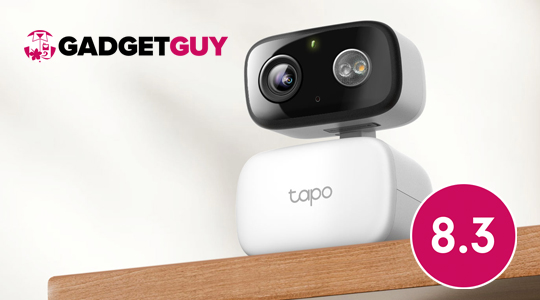 Affordable Tapo C206 security camera turns to track motion around the room.