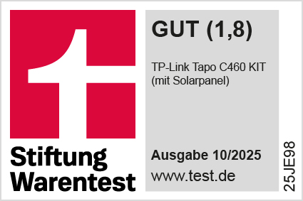 Stiftung Warentest GUT (1,8) TP-Link Tapo C460 KIT
