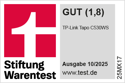 Stiftung Warentest GUT (1,8) TP-Link Tapo C530WS