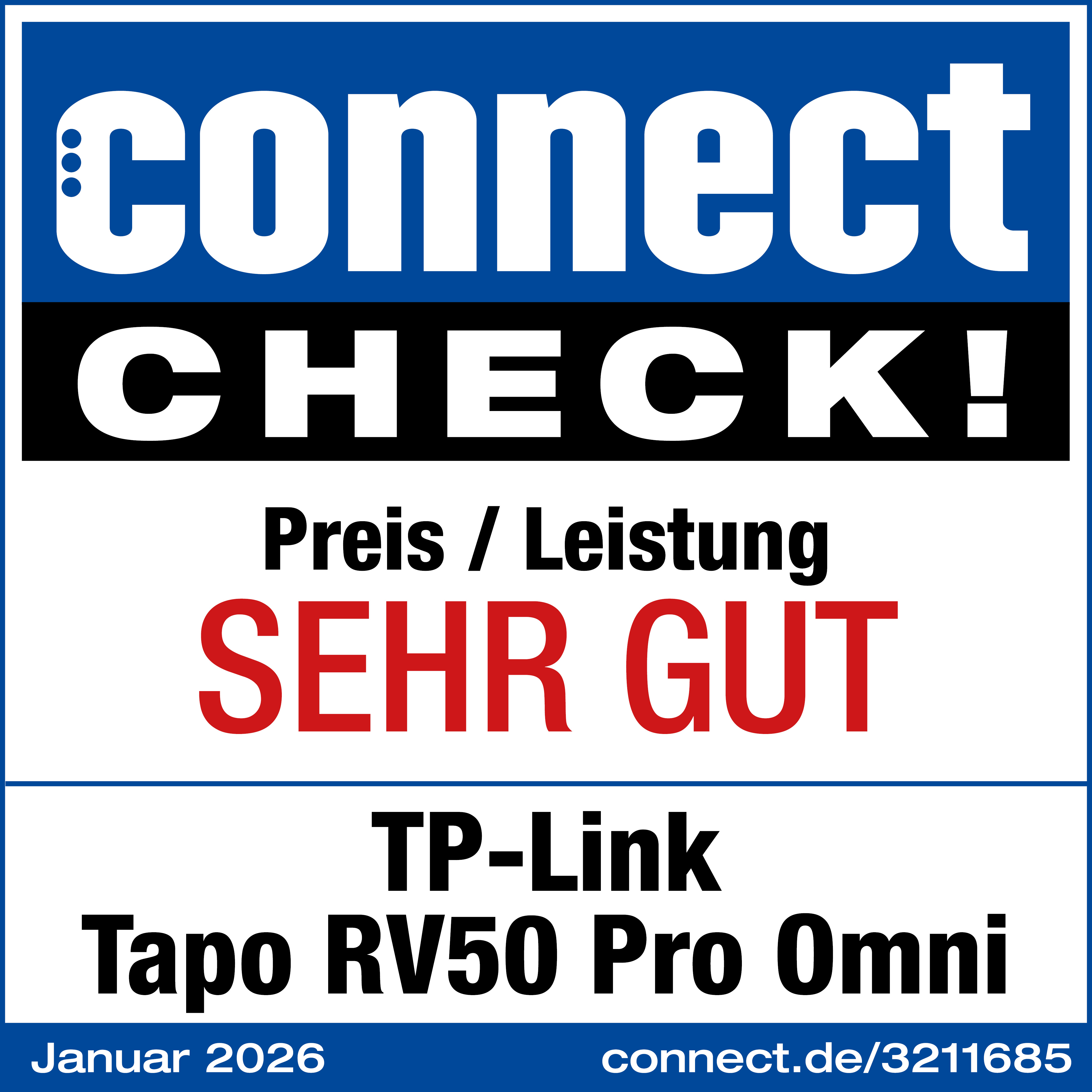 Connect Preis/Leistung SEHR GUT Tapo RV50 Pro Omni