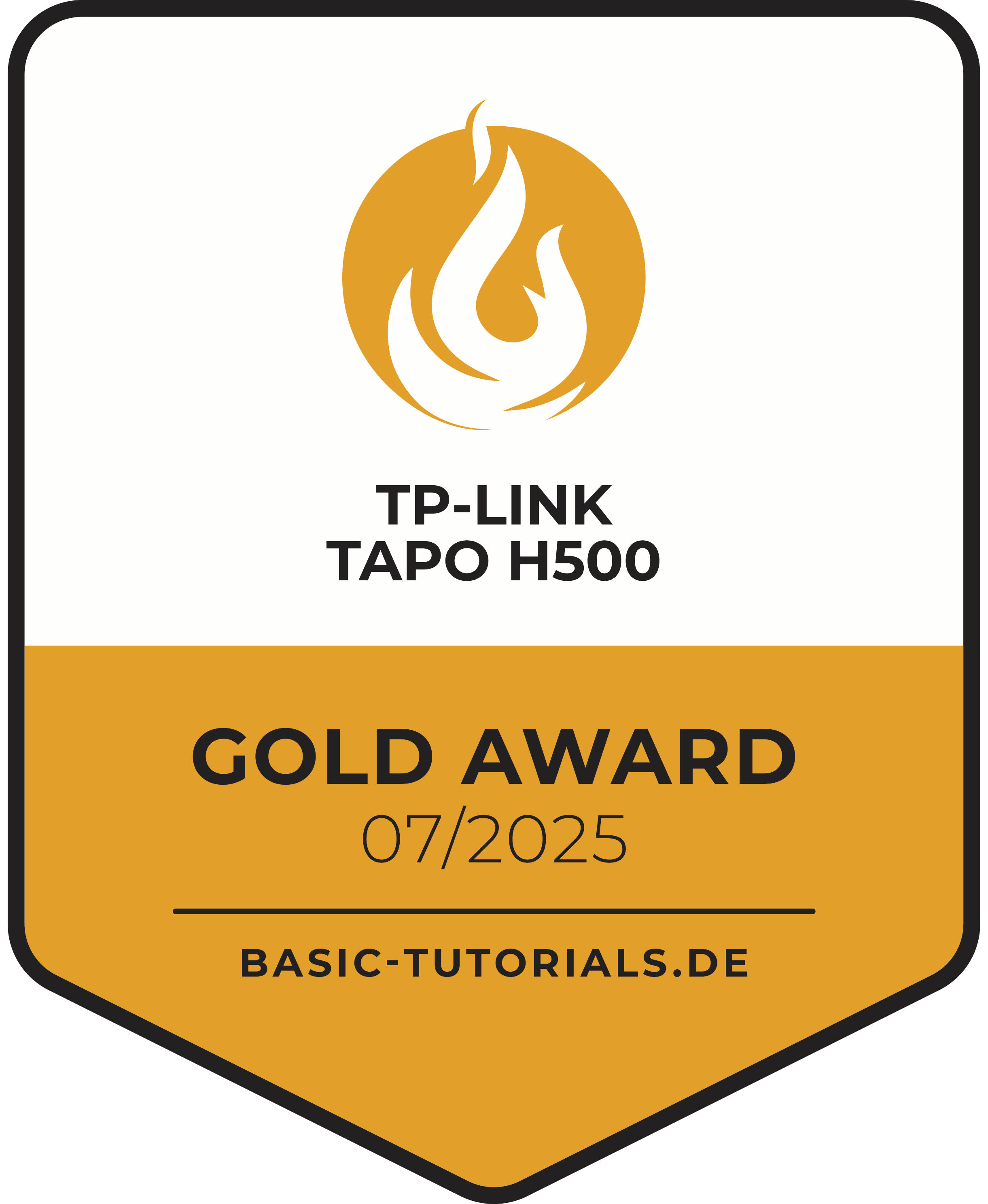 Basic-Tutorials Gold Award Tapo H500