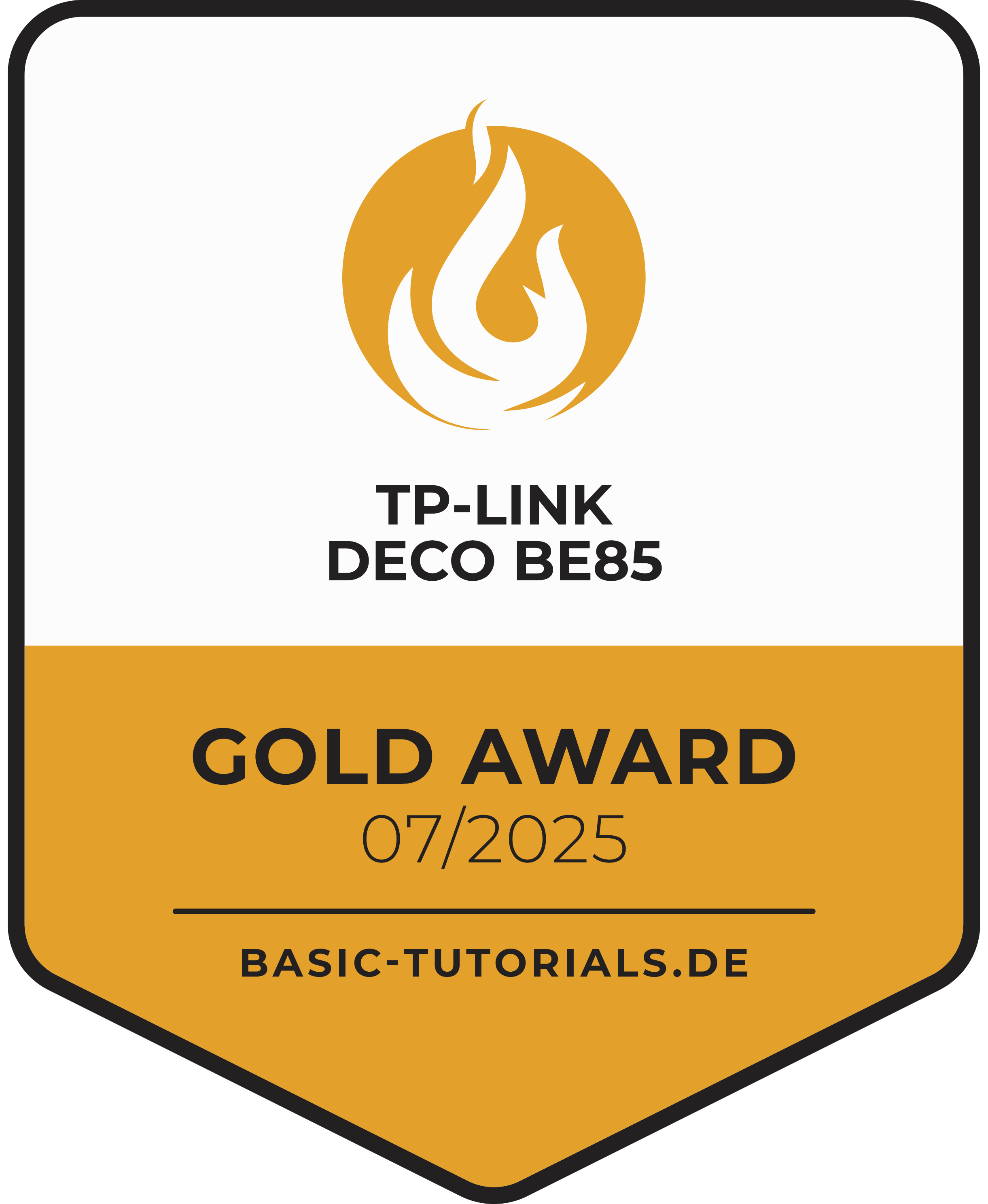 Basic-Tutorials Gold Award TP-Link Deco BE85