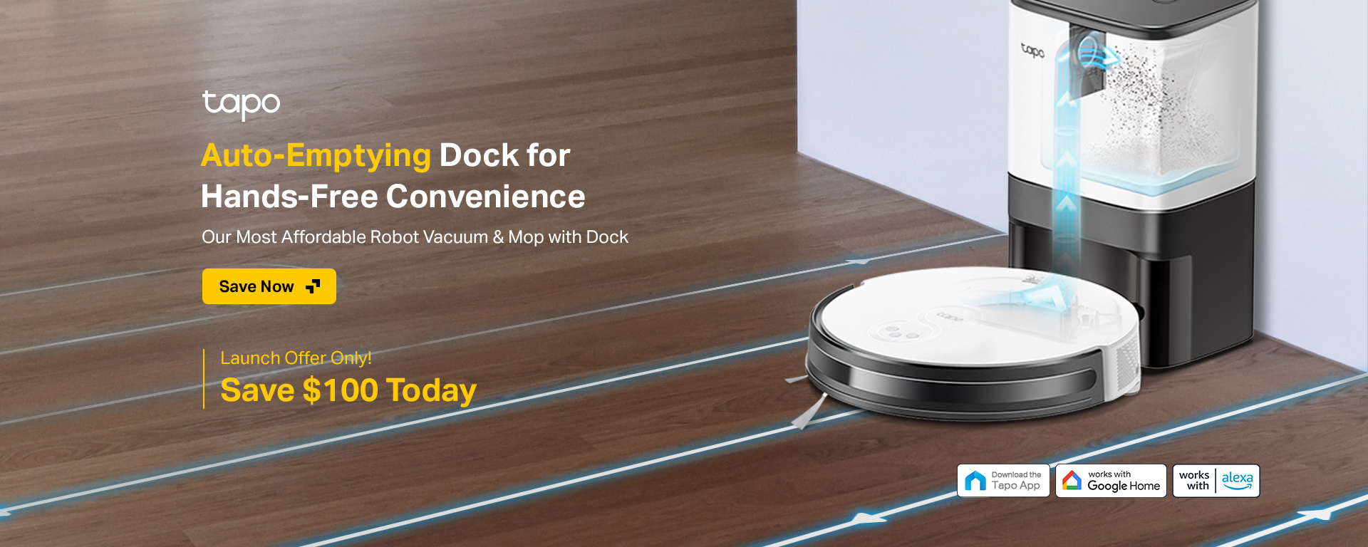 Exprience hands-free cleaning with auto-emptying. $100 off. launch offer only