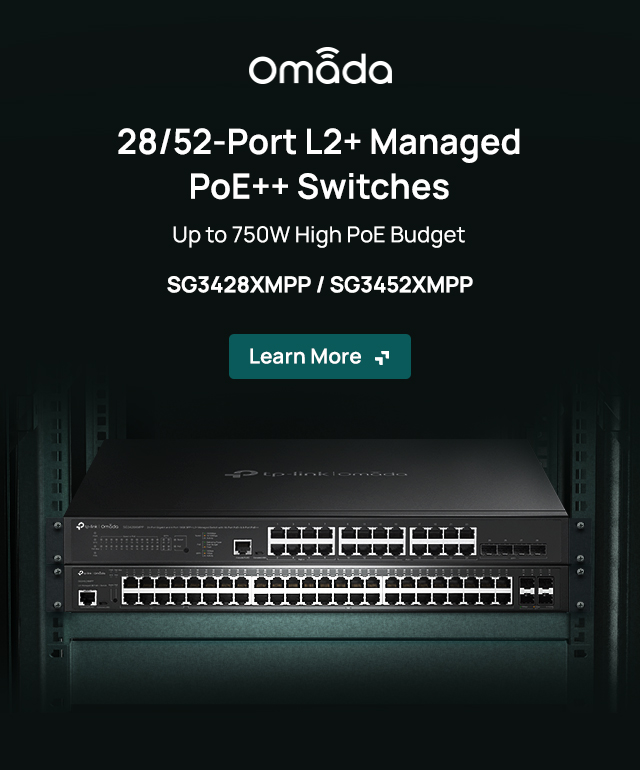 Omada PoE++ Switches, 90W High-Power PoE++
