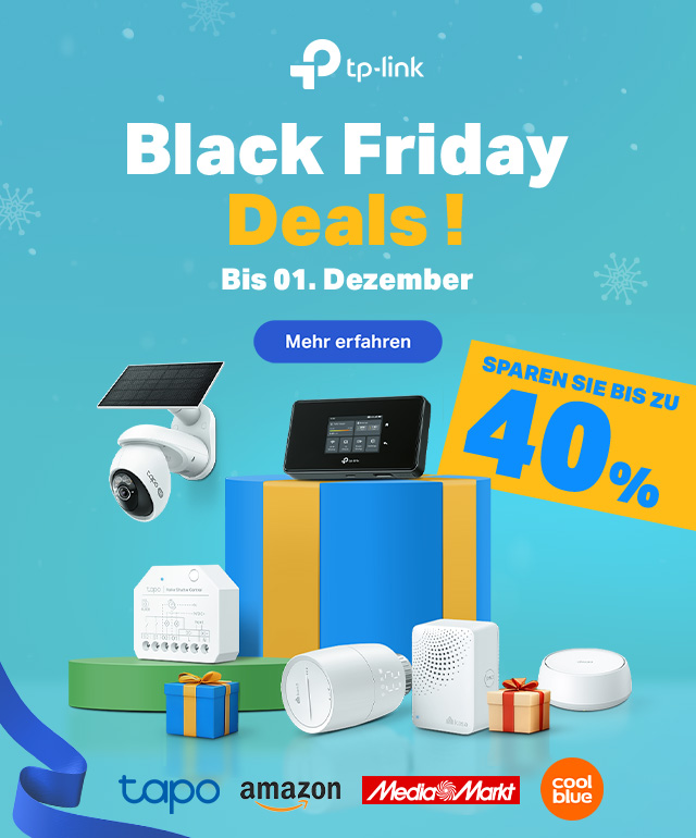 TP-Link Black Friday Deals: Bis zu 40% Rabatt