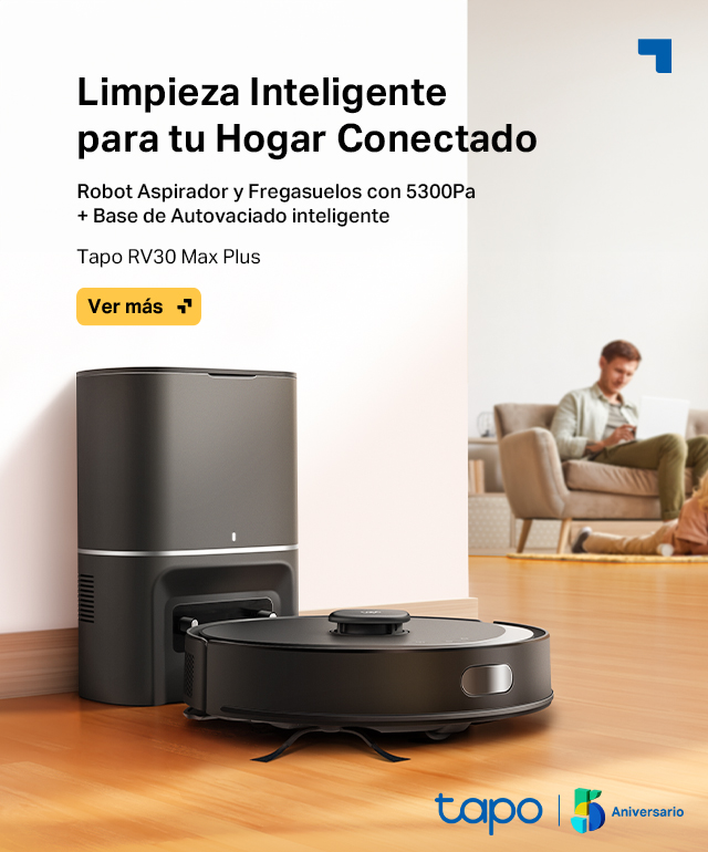Nuevo Tapo RV30 Max Plus - Robot Aspirador y Friegasuelos con 5300Pa + Base de Autovaciado Inteligente