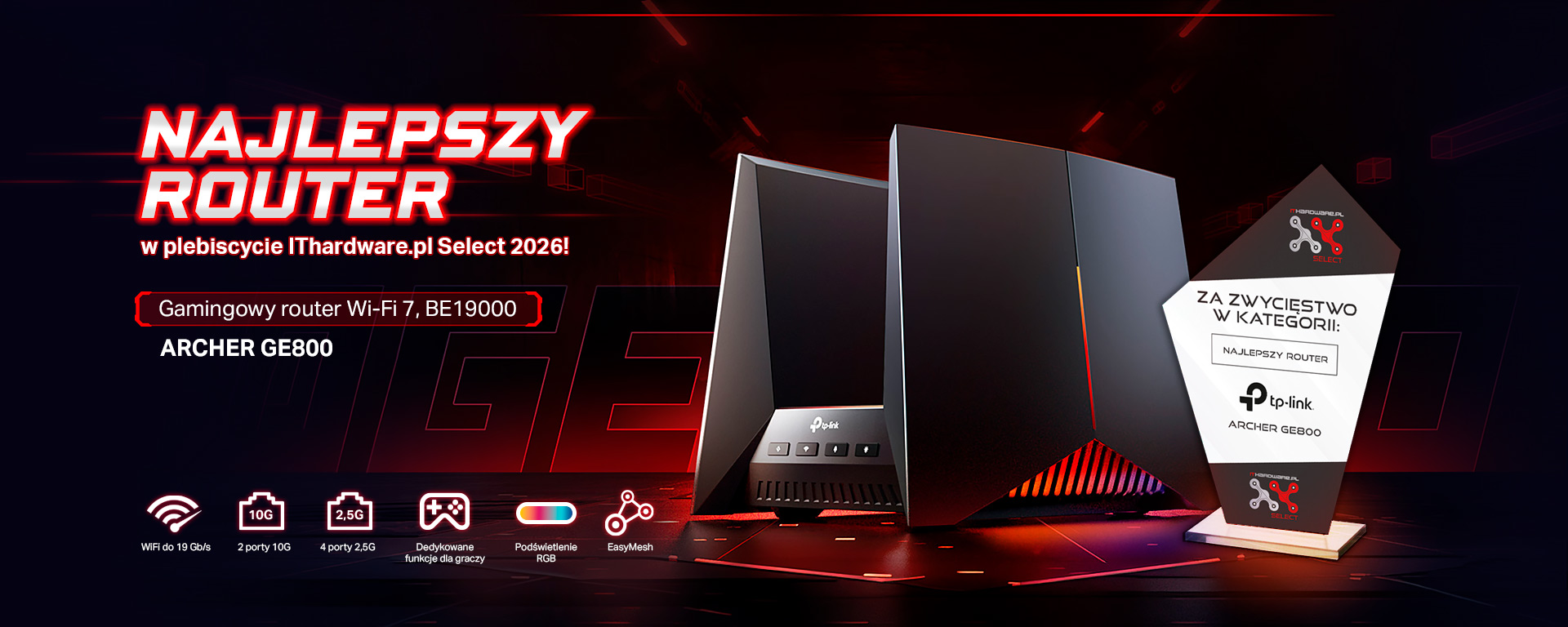 Archer GE800 NAJLEPSZY ROUTER w plebiscycie ITHARDWARE.PL SELECT 2026!