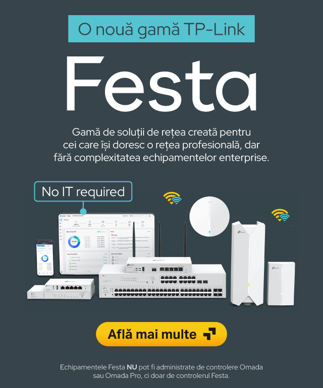 Mai multe tipuri de produse din gama Festa pe un fundal gri simplu.