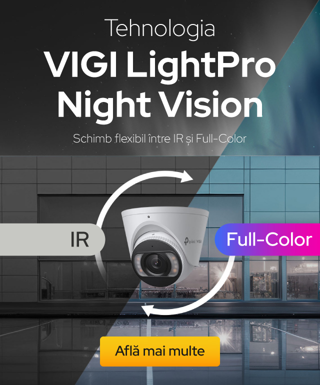 Bannerul generic al paginii LightPro Night Vision, cu o fațadă de magazin, o persoană și o mașină decorativă