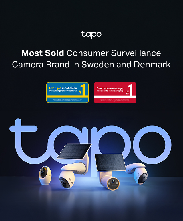 Tapo is the Most Sold Consumer Surveillance Camera Brand in Sweden and Denmark
