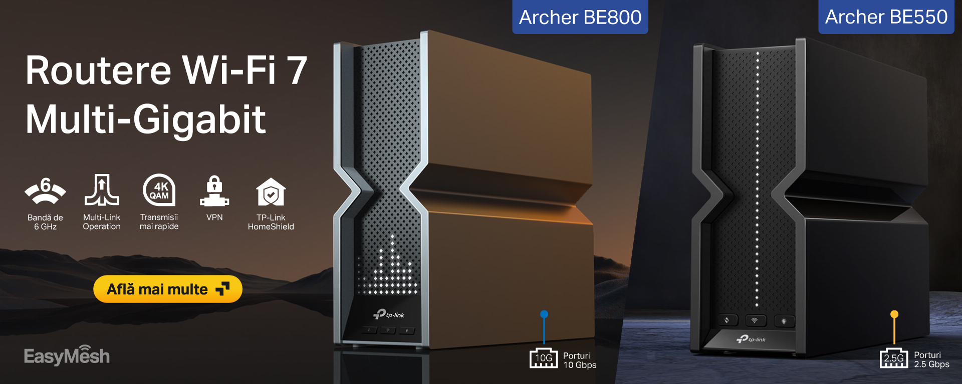 Routere TP-Link Wi-Fi 7 Archer BE800 Archer BE550