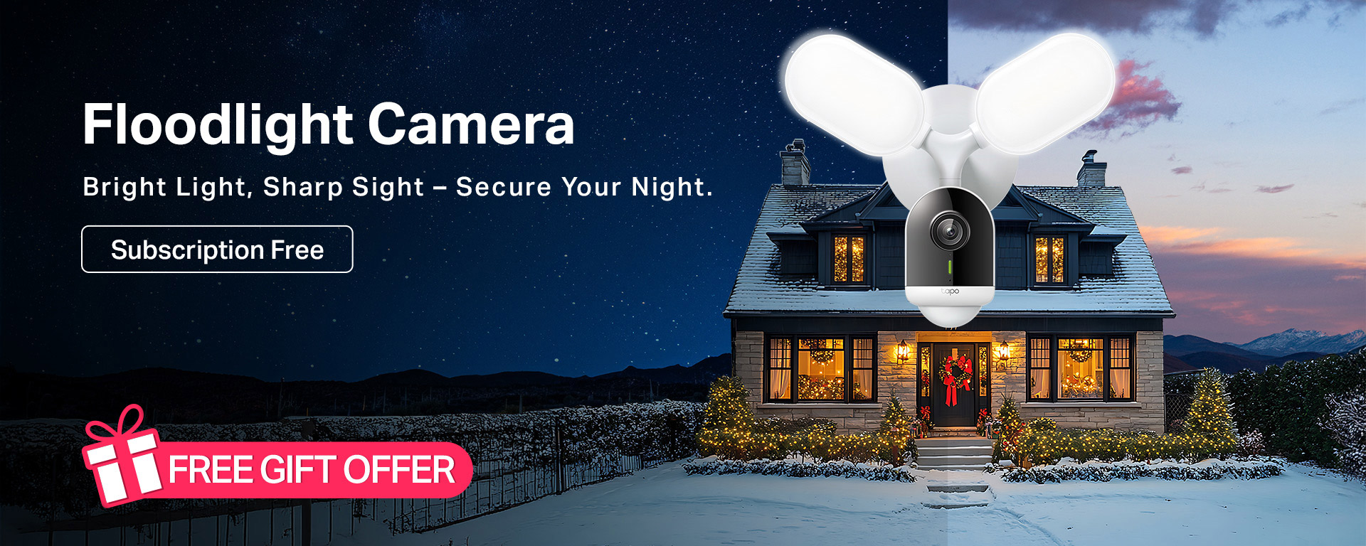 Floodlight Camera, Bright Light, Sharp Sight - Secure Your Night