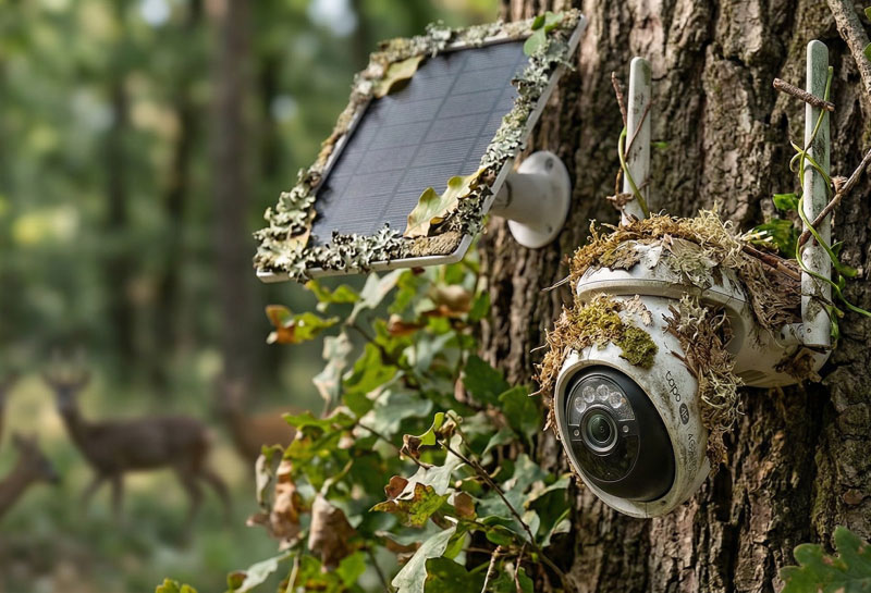 Observation de la faune avec une caméra solaire