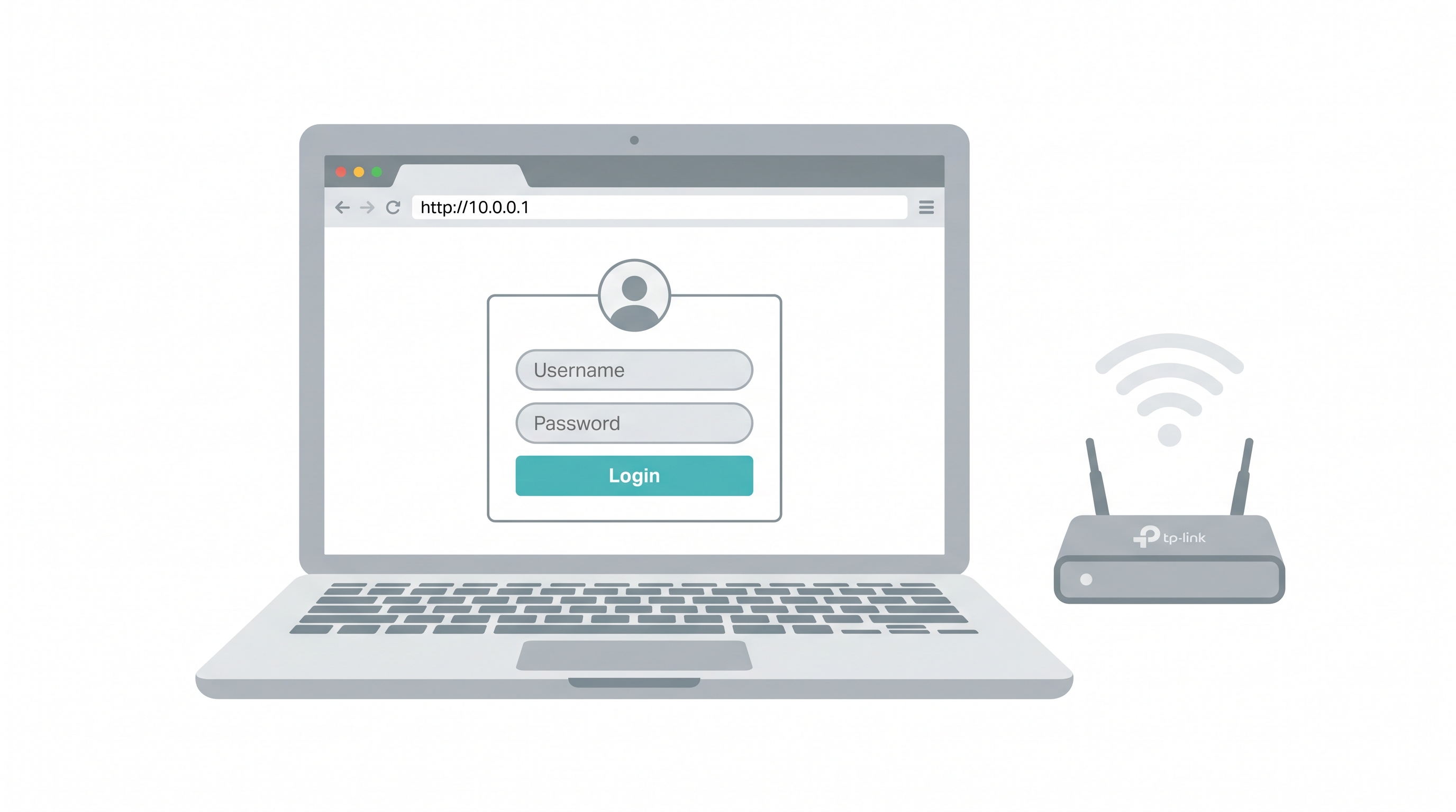 10.0.0.1 Piso WiFi admin login page on laptop browser - TP-Link router admin access guide Philippines