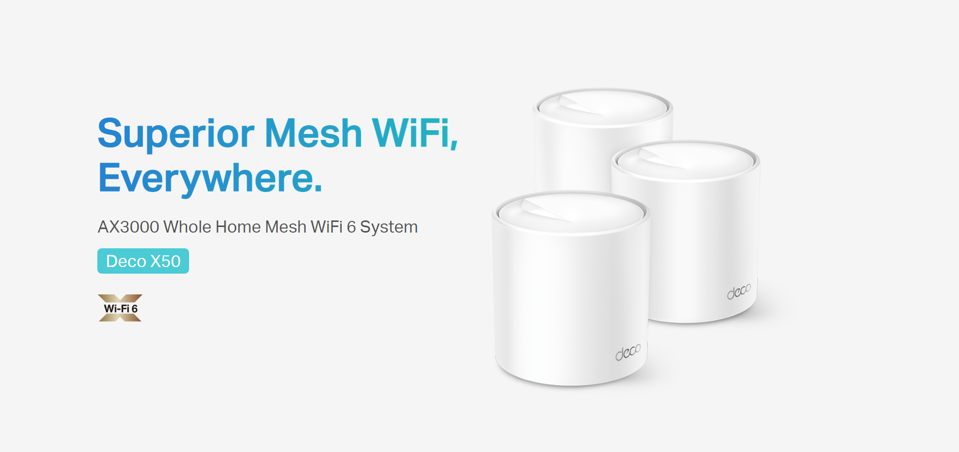 TP-LINK Deco X50(3-pack) AX3000 Whole Home Mesh WiFi 6 System (3-pack) at  The Good Guys