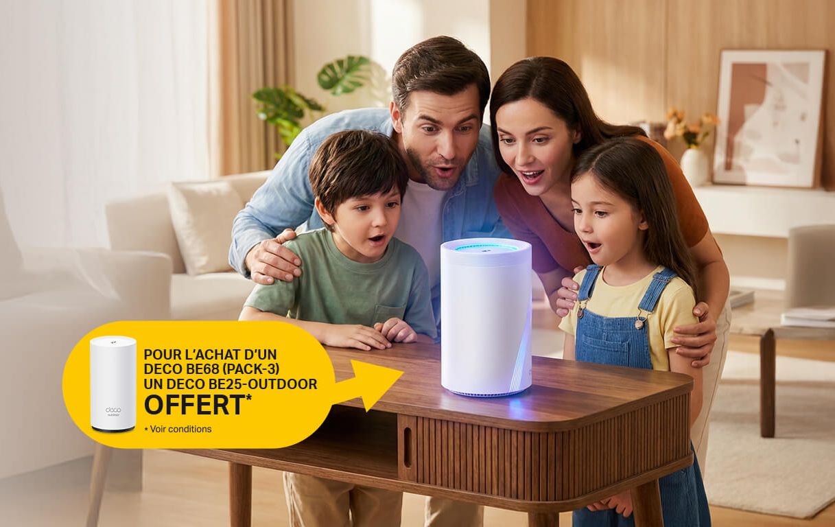 Offre de lancement Deco BE68 : 1x Deco BE25-Outdoor offert pour l'achat d'un Deco BE68 (Pack-3)
