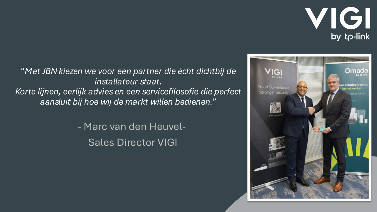 JBN Security Systems officieel distributeur van VIGI & Omada by TP‑Link