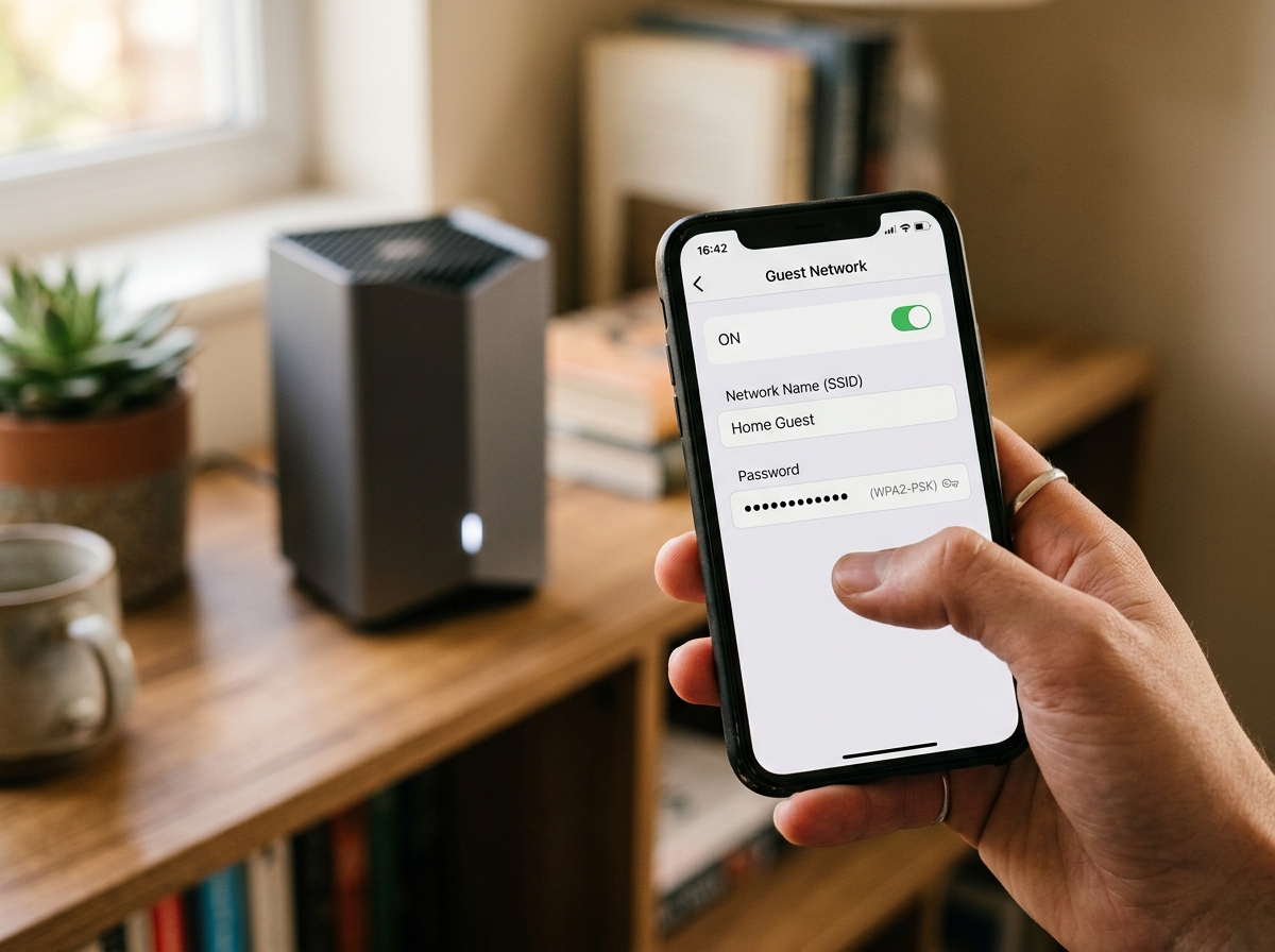 Setting up a guest network on a TP-Link router using the Tether app