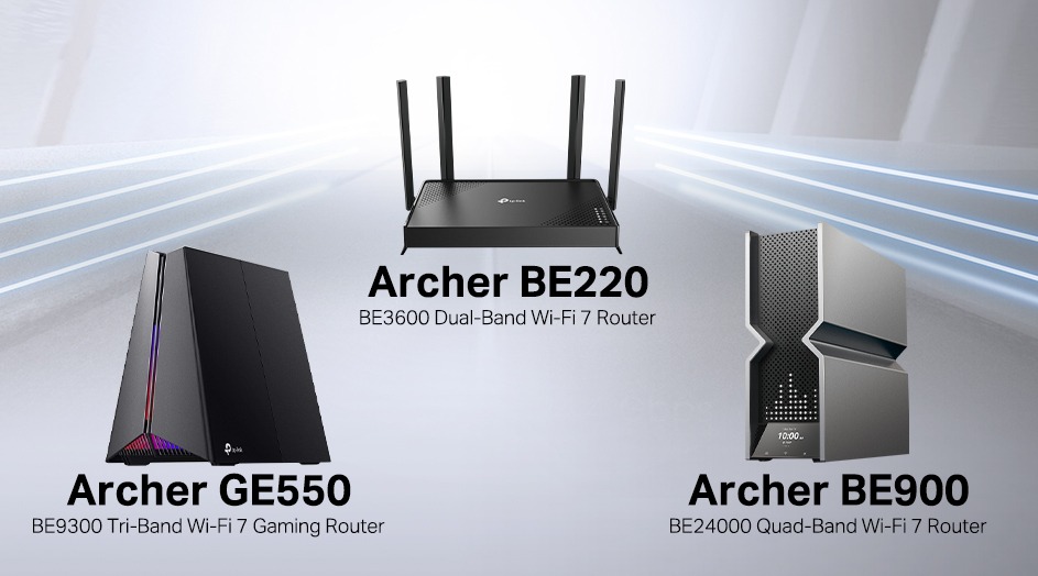 TP-Link Archer BE900 Wi-Fi 7 quad-band router and Archer GE550 tri-band gaming router — 2026 Philippines upgrade options for faster home Wi-Fi
