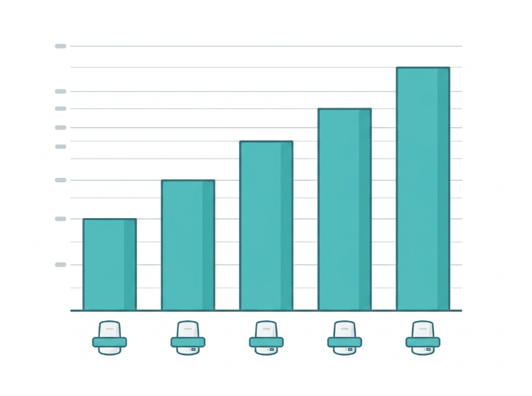 Coverage area comparison chart for five TP-Link Deco mesh WiFi models showing square footage per pack