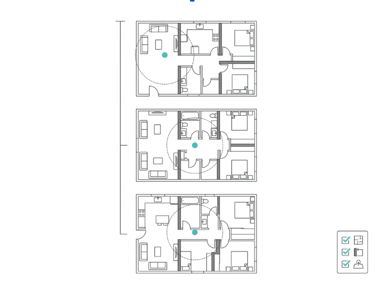 Illustration showing how to plan mesh node placement in a multi-floor Philippine home before setup