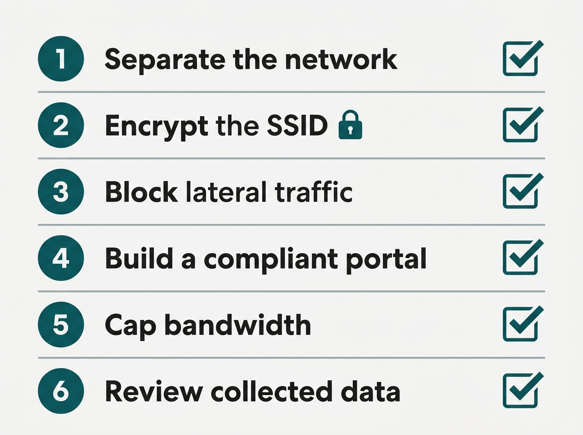 Six steps to set up compliant guest WiFi