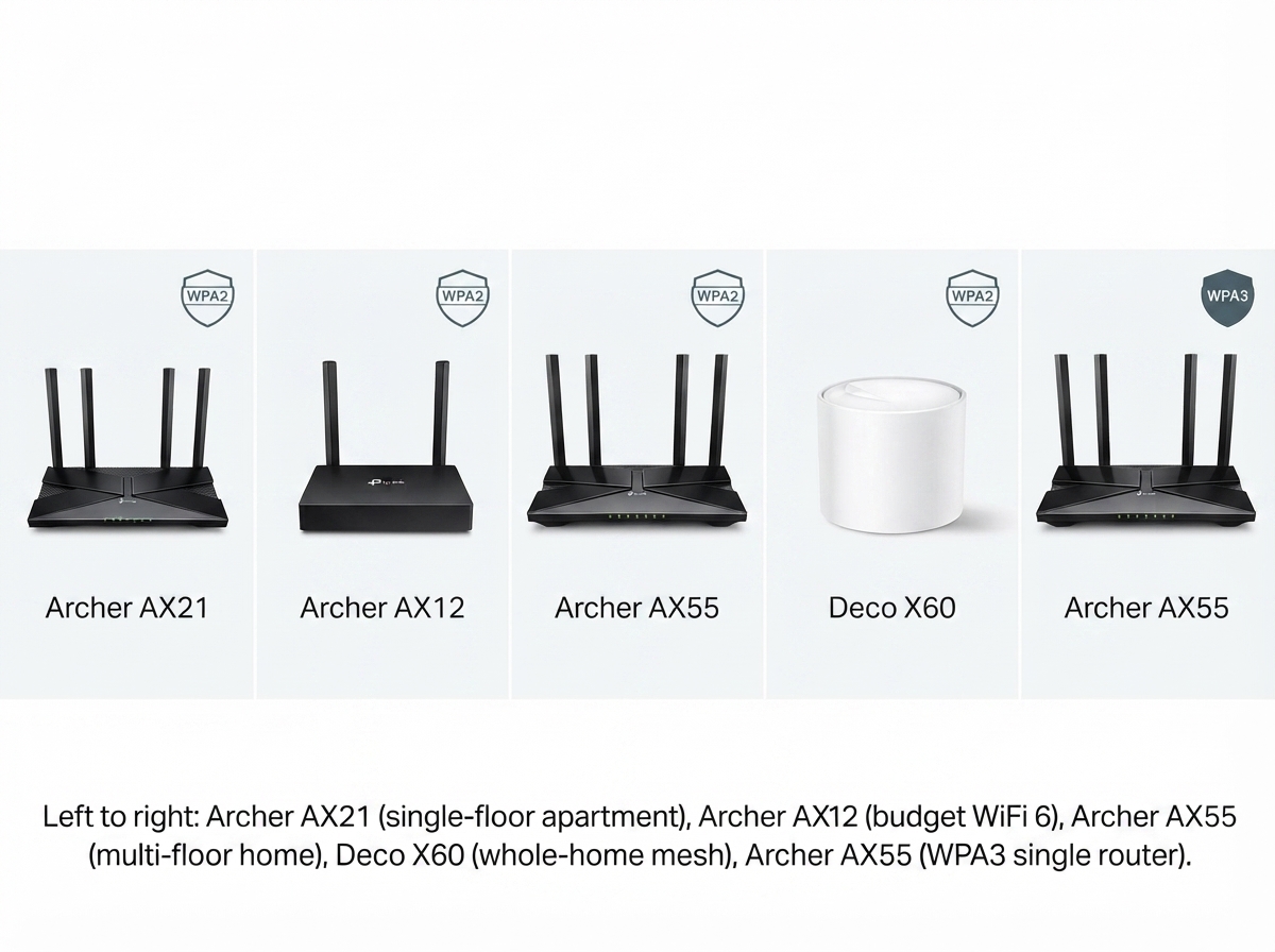 TP-Link router recommendations for secure home networking in the Philippines - five options from single-floor to whole-home mesh
