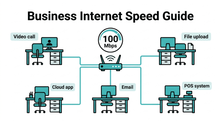 What internet speed do I need for my business in the Philippines - office with multiple users and activity types connected to one router