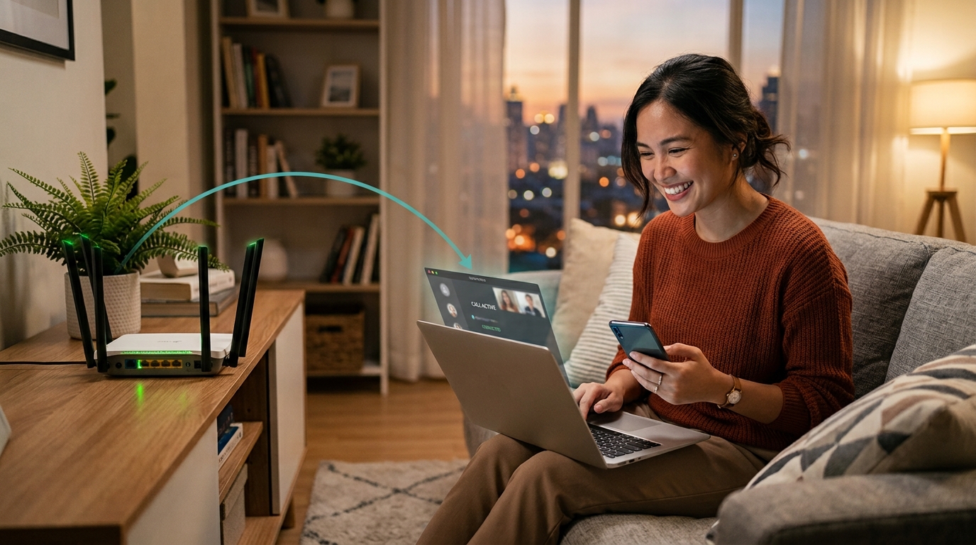 Filipino household relieved after fixing slow WiFi with a TP-Link router