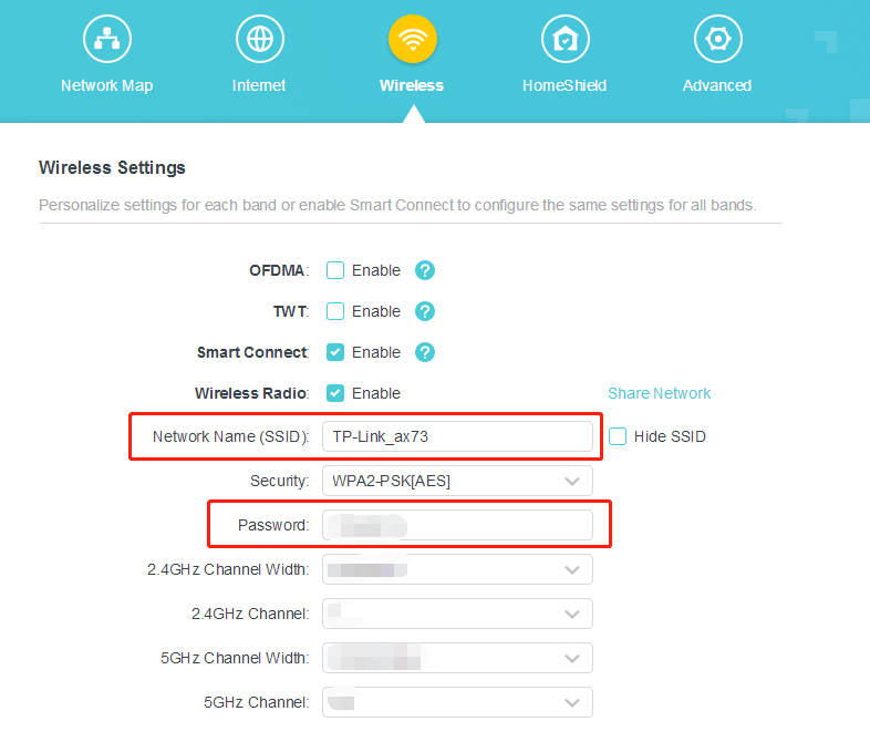 Como encontro minha senha tp-link?