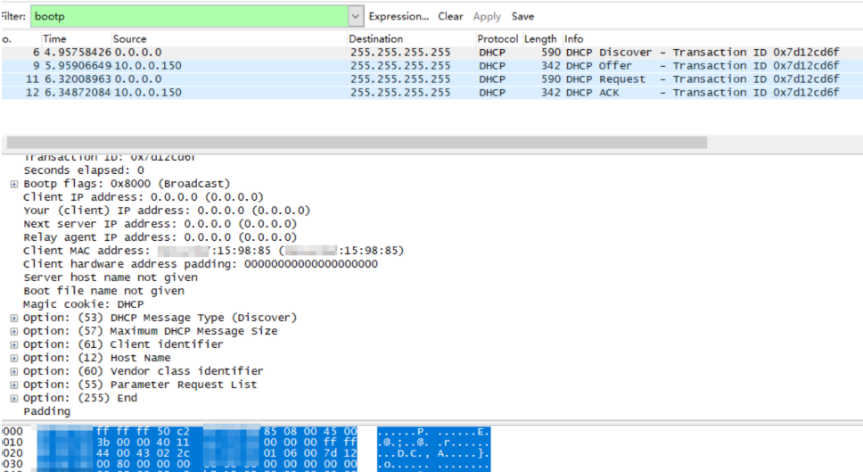 DHCP dial-up status via "DHCP and SLAAC".