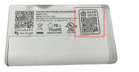 HomeKit code on smart plug.