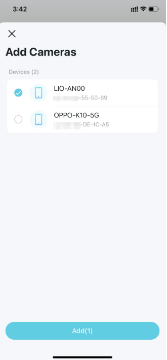 Add cameras page.