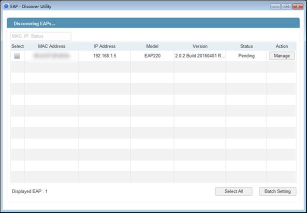 EAP discovery utility.