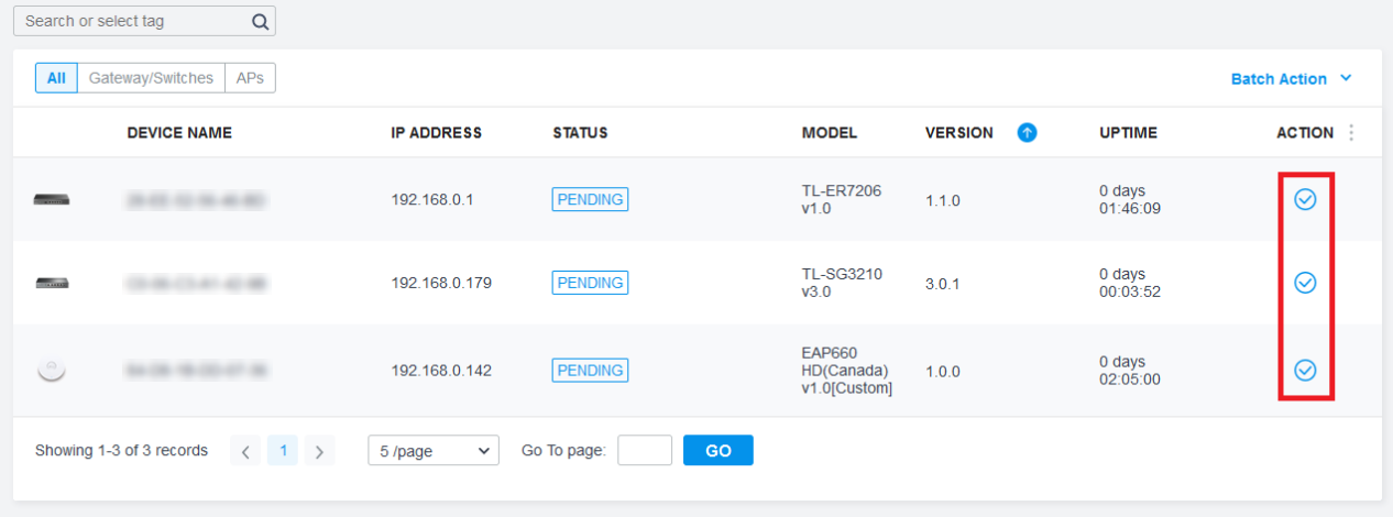 Show the position of the adopt button.
